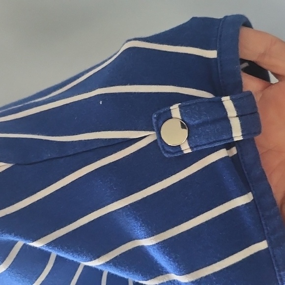 Rafaella Blue and White Striped Dress with Adjustable Waist - Picture 7 of 15